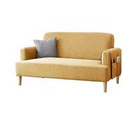 GELASIGE Sofá pequeño de tela, moderno y pequeño, sofá de tela doble, sofá nórdico, sala de estar, sofá pequeño simple, sofá pequeño para espacios pequeños (C)