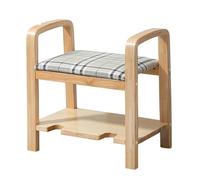 GELASIGE Zapatero banco cambiador de zapatos, taburete nórdico para casa de familia con reposabrazos, taburete para el hogar, armario de almacenamiento simple multicapa, banco de zapatos para entrada