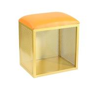 GELASIGE Zapatero cuadrado simple para cambiar zapatos, taburete de almacenamiento, taburete de maquillaje simple, adecuado para vestidor, sala de estar, entrada, banco de zapatos para entrada (A)