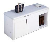 GELASIGE Zapatero de 3 niveles, multifuncional, apto para dormitorio, sala de estar, porche, zapatero, banco de zapatos para entrada (C)