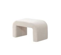 GELASIGE Zapatero de banco nórdico para el hogar, taburete para probar zapatos, taburete pequeño para sala de estar, banco pequeño blanco para entrada