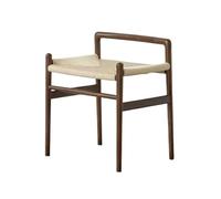 GELASIGE Zapatero de madera maciza de ratán, taburete creativo para el hogar, cuadrado, para entrada, porche, cambiador, banco de zapatos para entrada