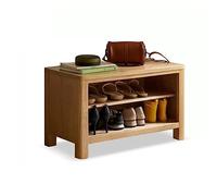 GELASIGE Zapatero de madera para cambiar zapatos, taburete para puerta, zapatero, taburete nórdico, almacenamiento de zapatos, simple banco de zapatos para sala de estar para entrada (A)