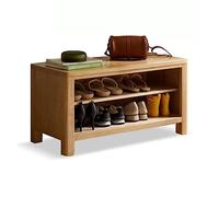 GELASIGE Zapatero de madera para cambiar zapatos, taburete para puerta, zapatero, taburete nórdico, almacenamiento de zapatos, simple banco de zapatos para sala de estar para entrada (B)