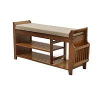 GELASIGE Zapatero de tres niveles con cajón oculto, cojín extraíble, taquilla multifuncional, sala de estar, pasillo, esquina, banco para zapatos para entrada (78,5 cm)
