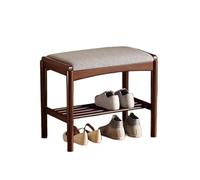 GELASIGE Zapatero moderno y simple de madera maciza, taburete para cambiar zapatos, puerta del hogar, pequeño apartamento, banco de zapatos para entrada