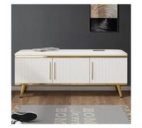GELASIGE Zapatero moderno y simple para cambiar zapatos, taburete para puerta de entrada, gabinete de zapatos para sentarse, combinación de almacenamiento, banco de zapatos para entrada (B)