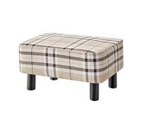 GELASIGE Zapatero pequeño taburete para el hogar, taburete rectangular para sala de estar, taburete de ocio, banco de zapatos para entrada (C)