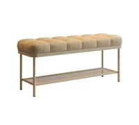 GELASIGE Zapatero rectangular para cambiar zapatos, banco de entrada para el hogar, taburete de almacenamiento de cojín suave, taburete de dormitorio, banco de zapatos para entrada (A)