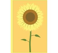 Gelbes Sonnenblumen Musikheft Notenbuch Gebunden A4, 100 Seiten | Hardcover Musikbuch Notenheft mit Blumenmotiv für Kinder, Schüler, Studenten und Erwachsene