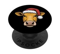 Gelbvieh - Suéter Feo de Navidad para Ganado PopSockets PopGrip Adhesivo