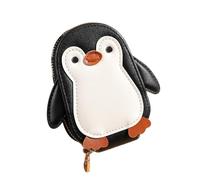 Geldbörse Im -Stil - PU-Leder Pinguin-Motiv Reißverschluss | Niedliche Tier-Münztasche | Ziehharmonika-Fächer Geldtasche Für Reisen Arbeit Schule Büro Damen Mädchen Ausweis Karten