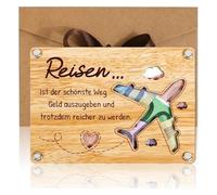 Geldgeschenk,Geldgeschenke,Reise Verpackung,Geburtstag aus Holz Reisegutschein Gutschein Urlaub Abenteuer Geschenk Geburtstagsgeschenk Geburtstaggeldgeschenke Geldschenk,Weltreise Verpackungen