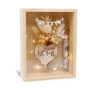 Geldgeschenke Verpackung,Geldgeschenke Geburtstag,Un Geldgeschenke más romántico,Caja de Dinero para Regalo en Efectivo +Getrocknete Blumen+LED Ensayo+Tubo de Ensayo+Tarjeta