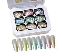 Geles De Patting Para Uñas | 9 Colores Pegamento Escultor De Larga Duración,Set De Gel Patting Con Pigmento Color Uñas | Para Mujeres Y Chicas Salón Y Hogar Citas Bodas Uso Diario San Valentín Cumplea