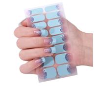 Geles De Punta Francesa Tiras Para Uñas Pegatina Brillante Envoltura De Esmalte Encantador Arte Brillante Para Uñas Punta Francesa Envolturas Impermeables