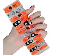 Geles Semi Cursos Pegatinas Que Brilla En Uñas Oscuras Tiras De Esmal