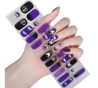 Geles Semi Cursos Pegatinas Que Brilla En Uñas Oscuras Tiras De Esmal