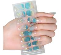 Geles semicurados, tiras de esmalte de uñas, tiras de gel para uñas, tiras de gel para uñas, calcomanías de uñas UV/LED, requiere envoltura de uñas