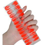 Geles Semiendurecidos Pegatinas de Uñas Oscuridad Luminosas Tiras de Esmalte de Uñas Halloween Tiras de Uñas Decoración