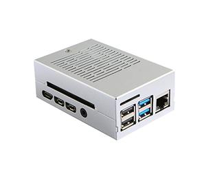 Gelid Solutions ICEBERRY - Refrigerador Raspberry Pi 4 Model B - Módulo de ventilador de disipador de calor integrado - Funcionamiento silencioso - Raspberry Pi 4 Model B - 91 x 62 x 33,5 - Plata