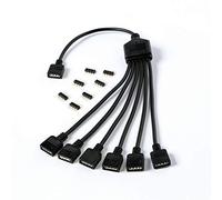 Gelid Solutions RGB 1 a 6 separadores - Compatible con ARGB, estándar 12 V RGB y 5 V ARGB - Conecta hasta 6 dispositivos RGB.