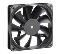 Gelid Solutions Silent 12 PWM Black | Ventilador de 120 mm | Rodamiento hidrodinámico | Flujo de aire 88.6 máx. | Nivel de ruido 38.3 dBA | Conector de 3 pines | RPM 1800 | 120 x 120 x 25 mm | Negro
