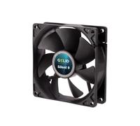 Gelid Solutions Silent 9 Black | Ventilador de 92 mm | Funcionamiento silencioso | Aspas del ventilador optimizadas | Alto flujo de aire | Conector de 3 pines | RPM 1500 | 92x92x25mm | Negro