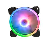 Gelid Solutions Ventilador Stella ARGB - 24 LED ARGB - iluminación de doble anillo - rodamiento de bolas doble duradero - PWM de 4 pines - 120x120x25mm - negro