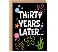 Gelid Tarjeta de cumpleaños de treinta años después, regalos divertidos de 30 cumpleaños para mujeres y hombres, suministros de fiesta de 30 años, decoraciones para él y ella, regalo sarcástico de