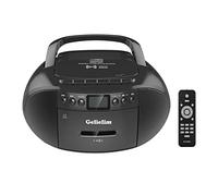 Gelielim Reproductor de CD y casete Boombox portátil, grabadora de cinta casette con control remoto, radio AM FM, altavoz Bluetooth de 5.1 V, funciona con pilas o alimentación de CA para el hogar
