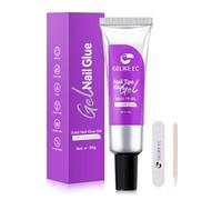 Gelike ec Adhesivo de uñas fuerte para uñas postizas: Adhesivo de uñas extra fuerte para uñas de gel, tips de uñas de gel y uñas de dedo. Adhesivo de uñas UV, fácil de curar, fácil de hacer diseños de