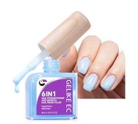 Gelike ec Endurecedor de uñas Crecimiento Rellenador de surcos de uñas: Reparador para uñas finas dañadas y quebradizas Rellenador de surcos transparente
