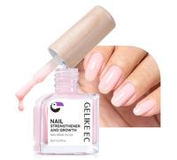 Gelike ec Endurecedor de Uñas Crecimiento Rellenador de Uñas: Reparador para uñas finas dañadas y quebradizas Rellenador de surcos rosa