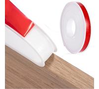 GELINTONG Banda de sellado de chapa de PVC flexible autoadhesiva en forma de U, moldura de encimera, protector para restauración de armarios de mesa (20 mm x 2,8 m, blanco)