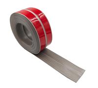 GELINTONG Rollo de zócalo flexible, 18 x 18 mm (longitud: 6 m, grano de madera gris), autoadhesivo de PVC, moldura de pared, protectores de esquinas, borde angular de PVC, cinta selladora