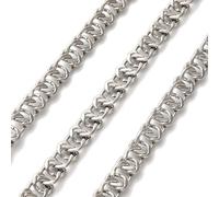 Gelirda 1 rollo de cadenas de eslabones de acero inoxidable de 2,5 m con bobina sin soldar, cadena trenzada para pulseras, collares, bisutería, manualidades