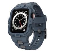 GELISHI Correas compatibles con Apple Watch Band de 45 mm, 44 mm, 42 mm, correa deportiva resistente para hombre con funda protectora para Watch Series 9, 8, 7, 6, SE, 5, 4, 3, azul abismo