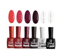 GELLACK PLUS PACK PASSION RED 4 Esmaltes de color 15ml+Base+Top y Minilámpara LED C5 Cosmetics