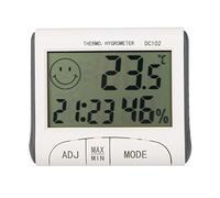 Gellvann LCD Termómetro de la habitación Mini LCD Digital Termómetro interior Higrómetro Temperatura Humedad Meter Reloj Estación meteorológica con soporte magnético
