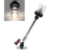 Geloo Luz de señal de vela 12-24V Marine Boat Navigation Lights All Round 360° 4000~4500K Luz blanca marina pura plegable luz de anclaje