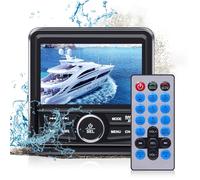 Geloo Marine Radio Stereo MP3 MP5 Reproductor Universal Impermeable Radio FM Am Pantalla Digital para Estéreo Barcos, Yates, Marinos, Campers
