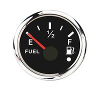 Geloo Medidor de Nivel de Combustible, 52 mm Indicador de Combustible de Digital Resistente al Agua 0-190 ohm con luz de Alarma para Coche, Barco, Yate