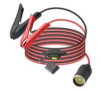 GELRHONR 12V / 24V Batería de Coche con Clip para Encendedor de Cigarrillos Adaptador Hembra Cable de extensión con Fusible de 20A - 5.9Ft
