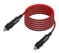 GELRHONR 12V Encendedor de cigarrillos para automóvil Cable de carga macho a macho, Cable de carga resistente de 14 AWG con Luz LED, protección contra fusibles 25A, para bomba de aire (3M/9.8Ft)