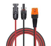 GELRHONR 2M Cable de Carga Solar a XT60i, 12AWG Enchufe Solar a XT60i-F Socket Cable Impermeable para RV Batería Lipo Portable Power Station Generador