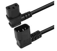 GELRHONR 50cm IEC 320 C14 a C13 Cable de extensión Cable de alimentación Macho a Hembra (Right C14 to Right C13)
