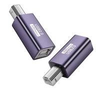 GELRHONR Adaptador de impresora USB 2.0 tipo B, adaptador de impresora USB B macho a hembra, convertidor de extensión de datos para impresoras, escáneres, discos duros móviles y más-2 (USB tipo B