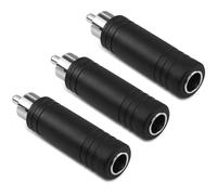 GELRHONR Adaptador de RCA a Jack 1/4, Mono Hembra de 6,35 mm a RCA Macho, convertidor de Cuarto de Pulgada para Mezclador, Amplificador, subwoofer, 3 Unidades
