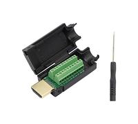 GELRHONR Adaptador HDTV Señales Terminal Breakout Plastikabdeckung DIY, Terminal de señales sin Soldadura HDTV e sin Módulo de señal con Carcasa